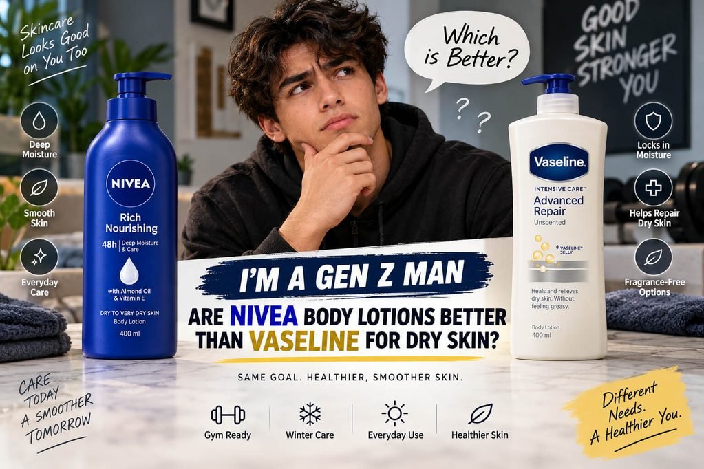 I am a genz man. are nivea body lotions better than vaseline for dry skin