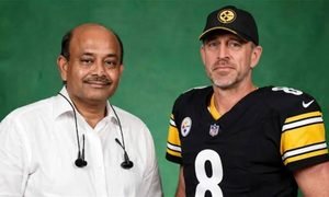 Aaron Rodgers and Radhakishan Damani
